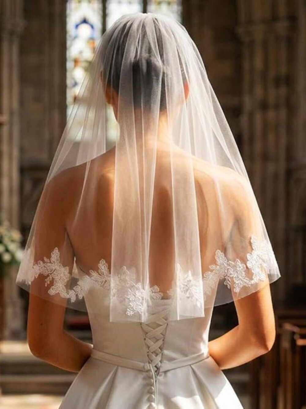 Lace Wedding Short Bridal Veil